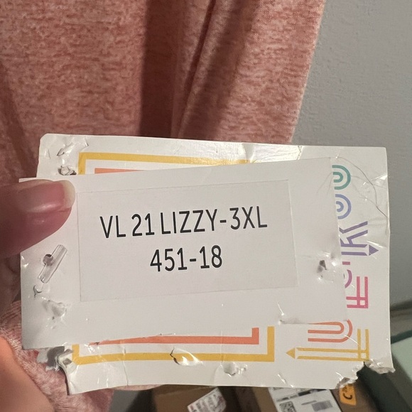 LuLaRoe Peach Lizzy shirt and sheer Long Sleeve Blouse - Picture 3 of 3